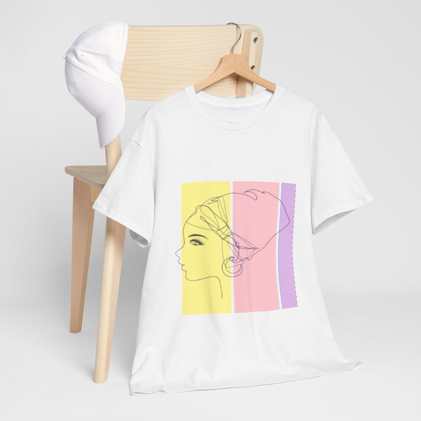Multicolor Profile Art T-shirt