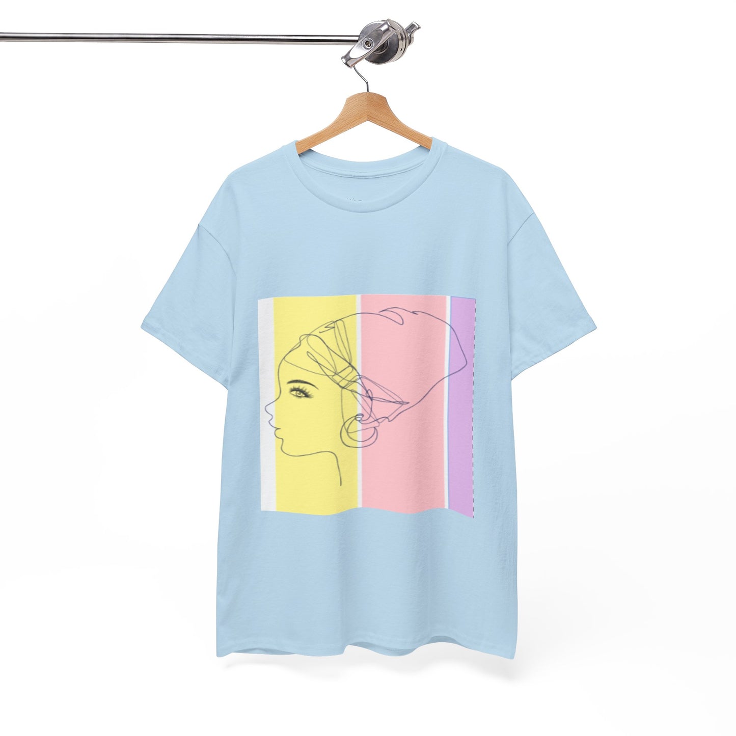 Multicolor Profile Art T-shirt